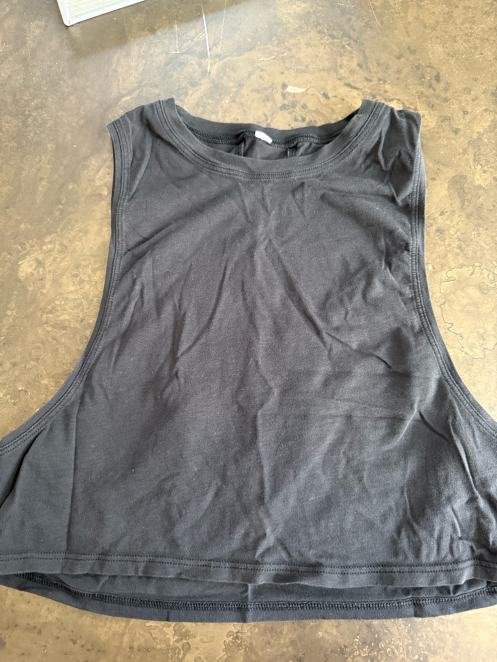 lululemon athletica Black Cropped Muscle Tank